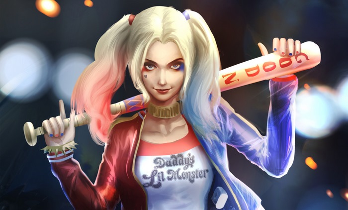 Harley Quinn with a baseball bat