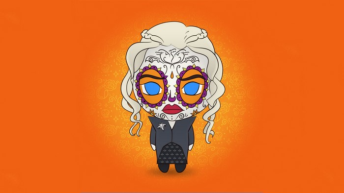Daenerys Targaryen Sugar Skull Art