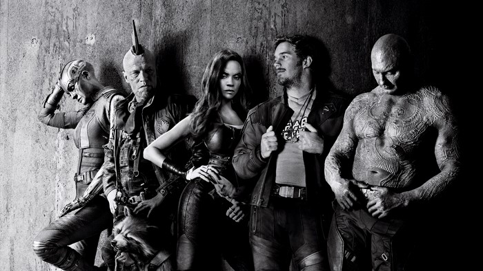 Guardians of the Galaxy Vol. 2 characters monochrome