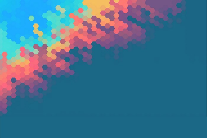 Abstract Hexagonal Pattern with Gradient Colors