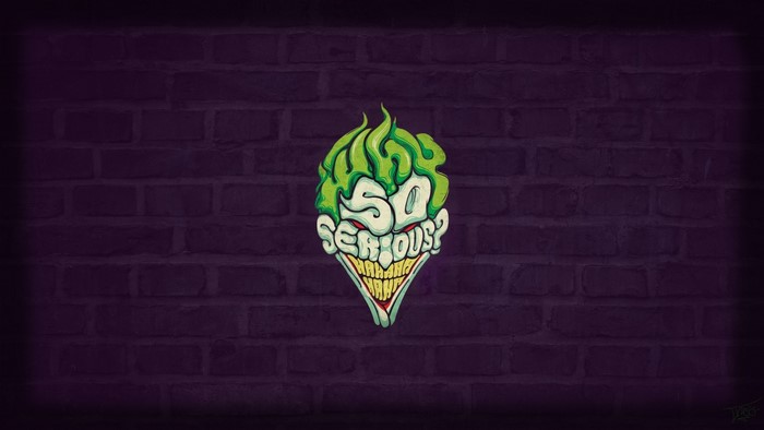Joker "So Serious?" Typography Art