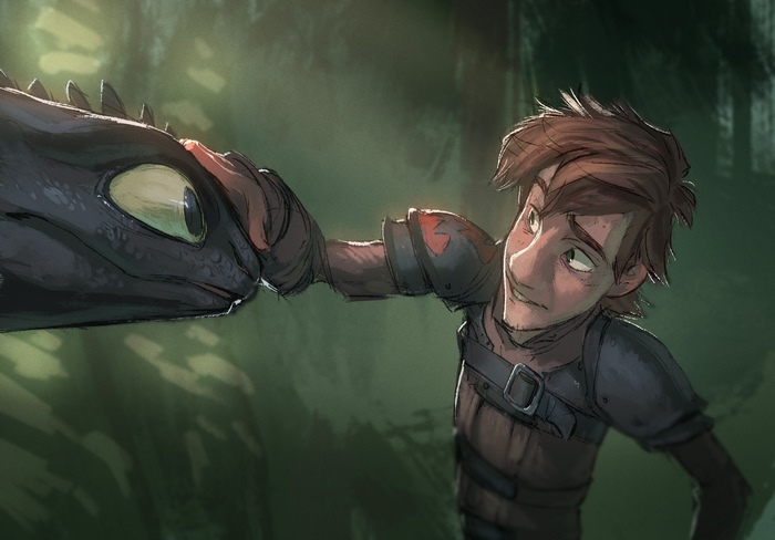 Hiccup and Toothless from How to Train Your Dragon