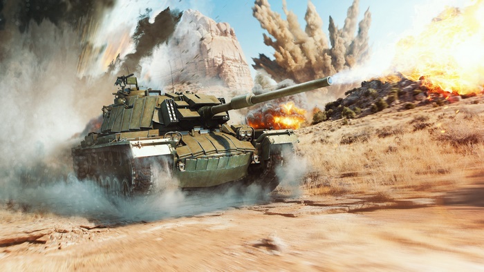 Tank firing in War Thunder