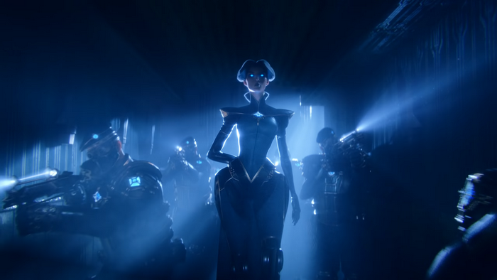 Camille from League of Legends with guards