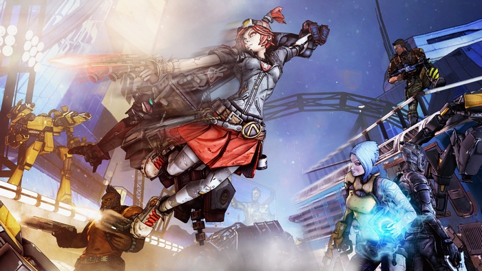 Borderlands 2 Action-Packed Gang in Battle