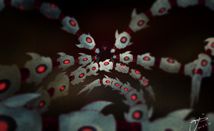 Hinami Fueguchi with Kagune tentacles
