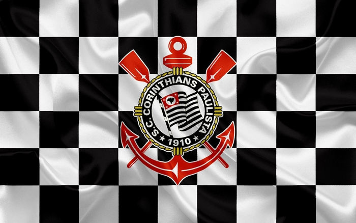 Sport Club Corinthians Paulista emblem on checkered background