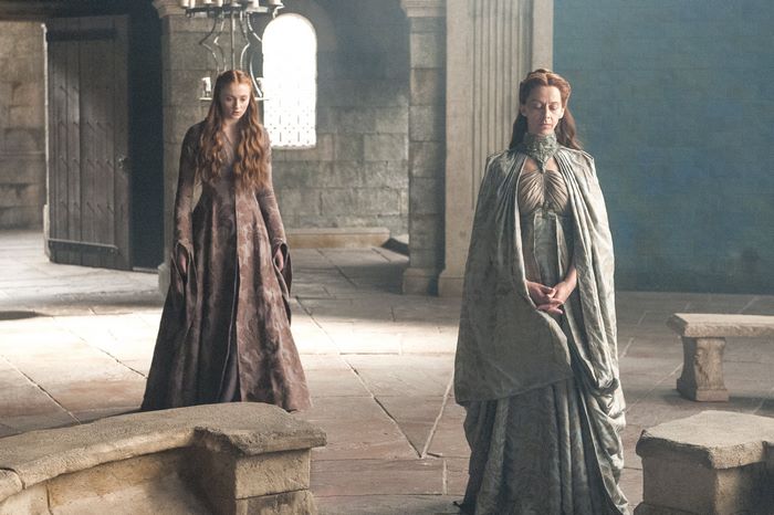 Lysa Arryn and Sansa Stark from Game of Thrones