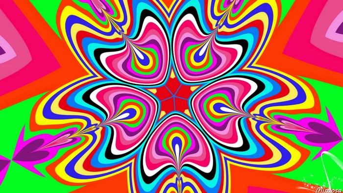 Abstract Kaleidoscope of Colorful Shapes