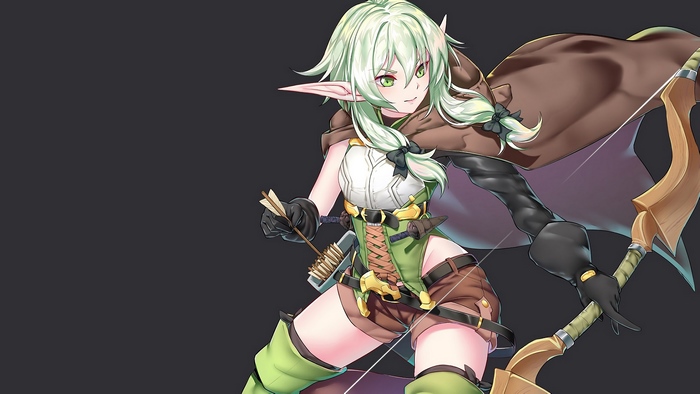 High Elf Archer with Bow and Arrows