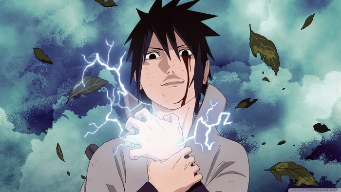 Sasuke Uchiha Using Chidori Attack