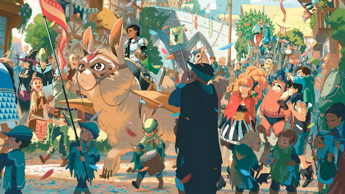 Mélie and Seth from Radiant in a parade