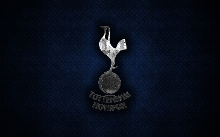 Tottenham Hotspur Metallic Logo on Dark Background