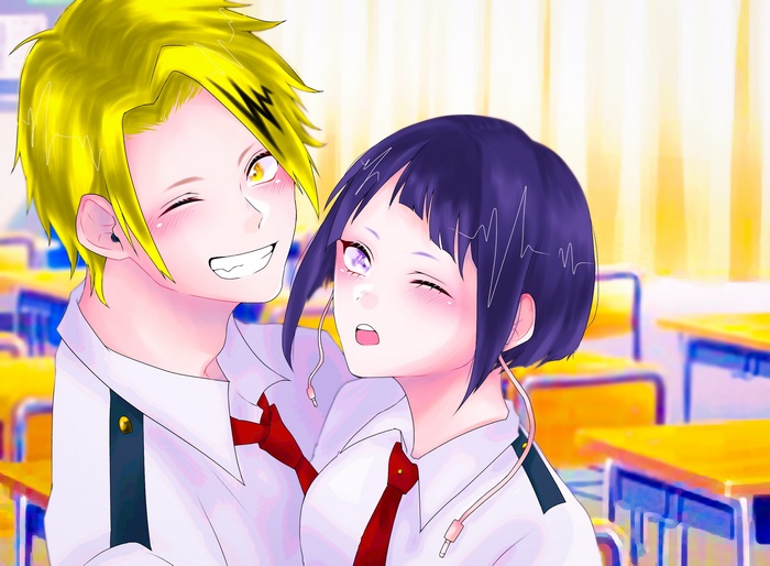 Denki Kaminari and Kyoka Jiro from My Hero Academia