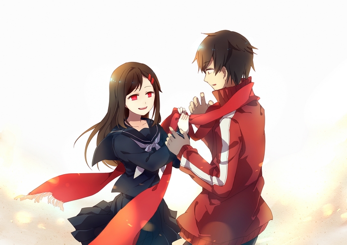 Shintaro Kisaragi and Ayano Tateyama from Kagerou Project