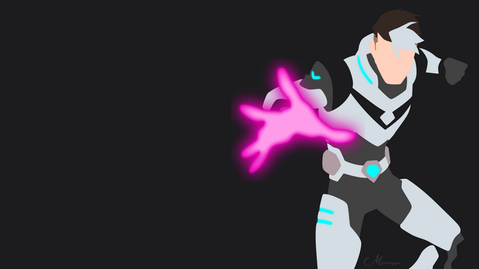 Shiro from Voltron with pink energy
