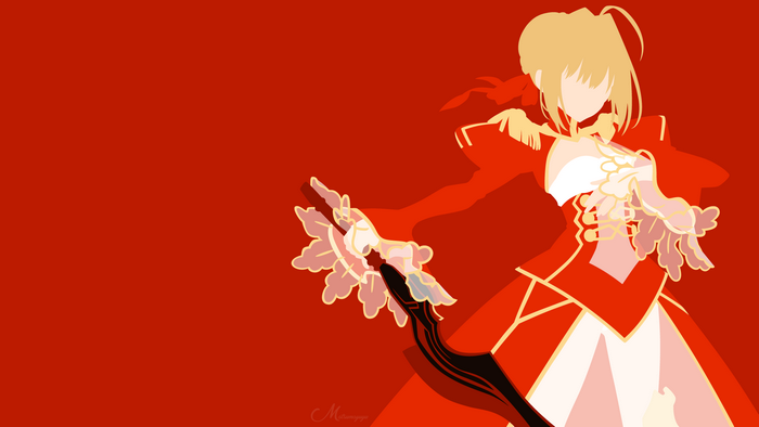 Nero Claudius in Bold Red Costume Fate Series