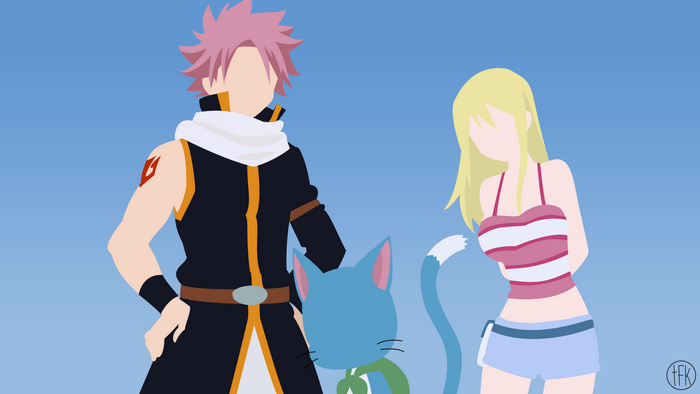 Natsu, Lucy, and Happy from Fairy Tail