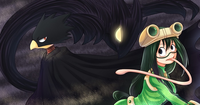 Tsuyu Asui and Fumikage Tokoyami Dynamic Duo