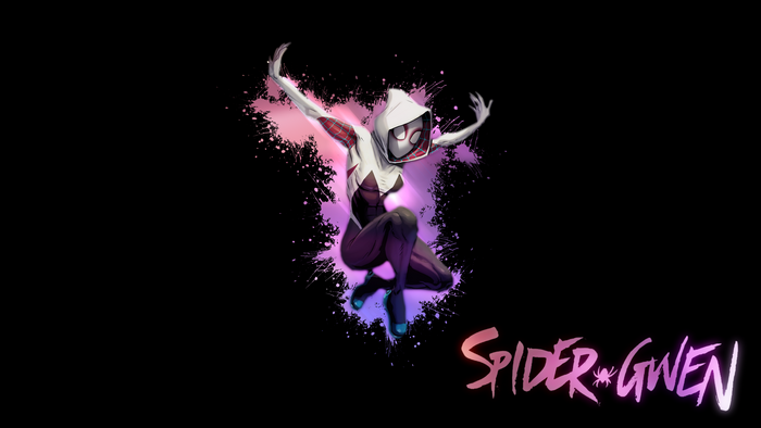 Dynamic Spider-Gwen in Action Pose