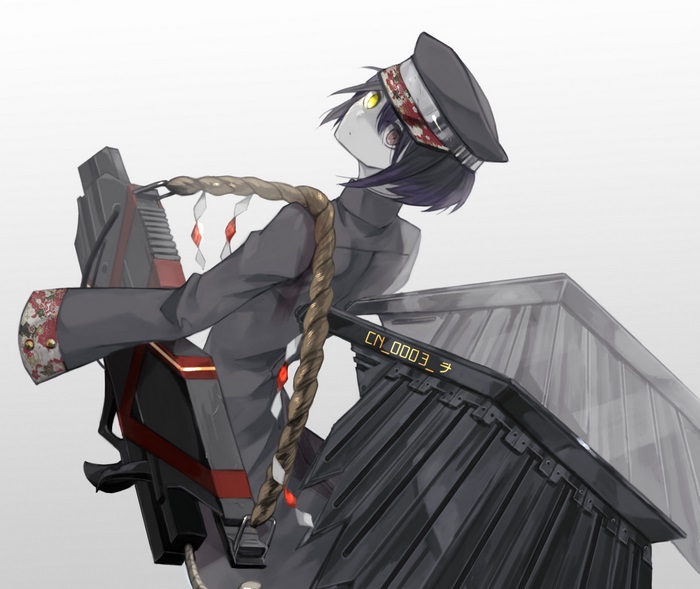 Soldier with rifle and braided hair