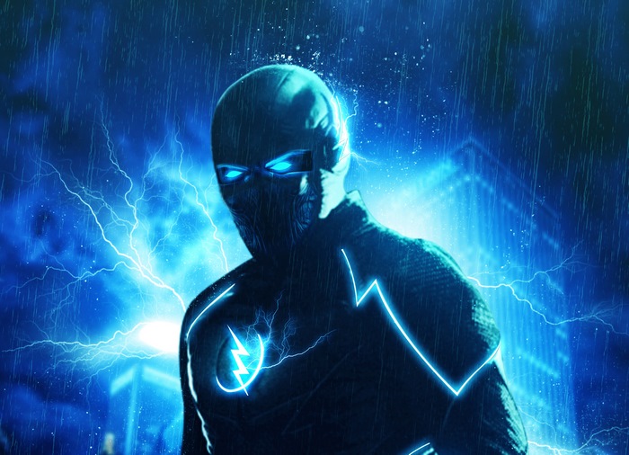 Zoom from The Flash in the rain