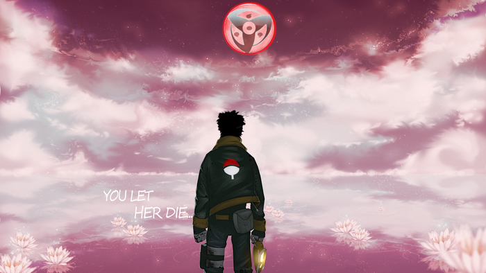 Obito Uchiha from Naruto with Sharingan