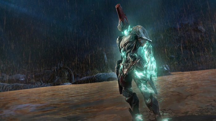 Revenant from Warframe in the rain