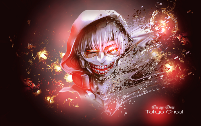 Ken Kaneki from Tokyo Ghoul with Red Eyes and Mask