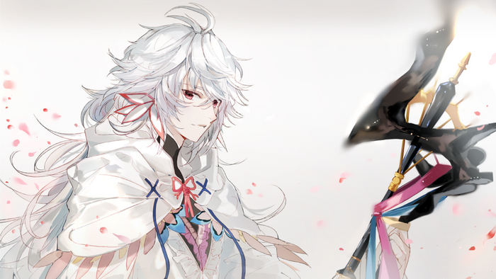 Merlin from Fate/Grand Order with a bow