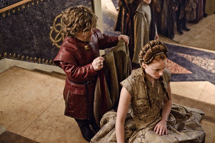 Tyrion Lannister and Sansa Stark in Game of Thrones