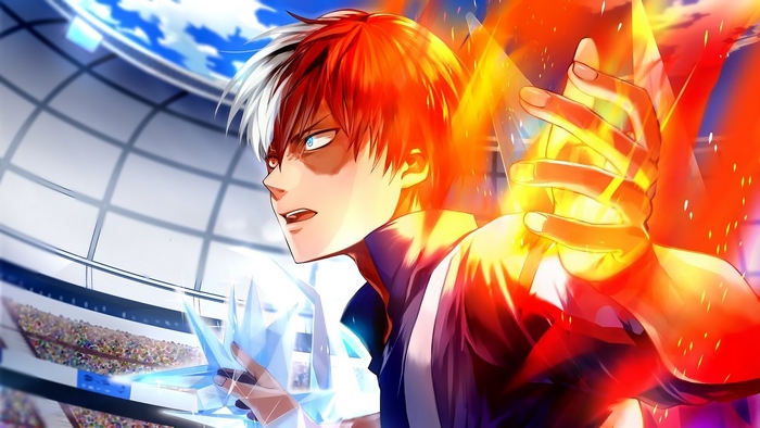 Shouto Todoroki Dual Fire and Ice Power