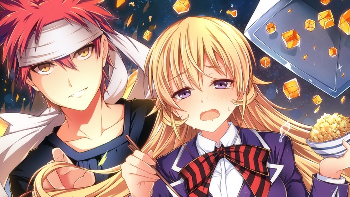 Sōma Yukihira and Erina Nakiri from Food Wars!