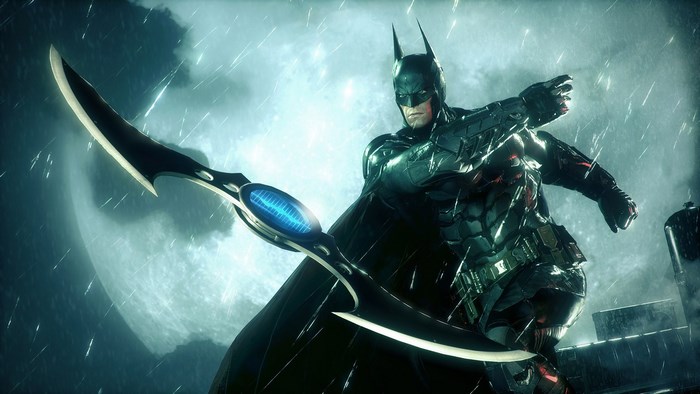 Batman with Batarang in the Rain