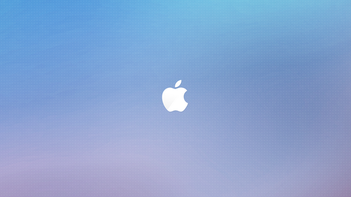 Apple Logo on Gradient Background