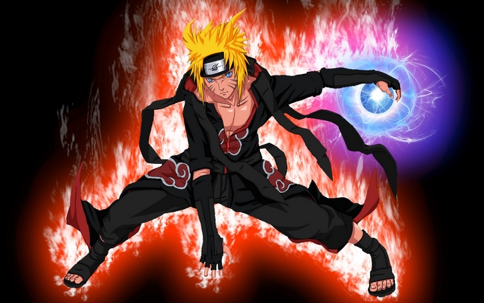 Naruto Uzumaki from Naruto in Akatsuki cloak