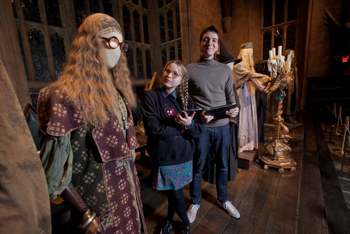 Harry Potter costumes and props on display