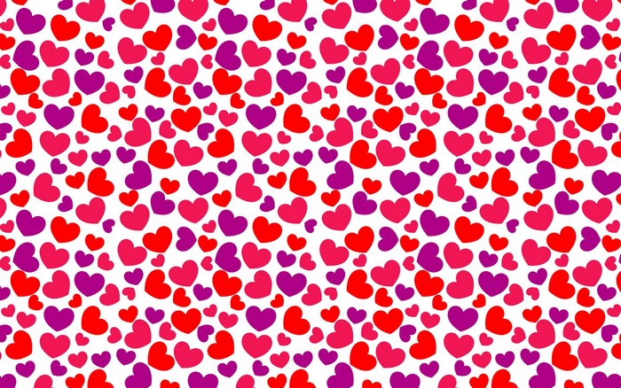 Red and purple hearts pattern