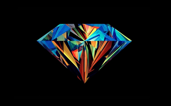 Abstract Diamond with Colorful Facets