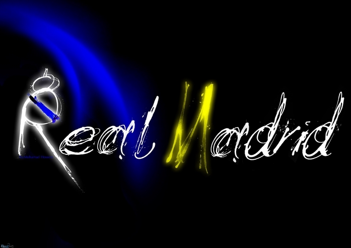 Real Madrid text and logo