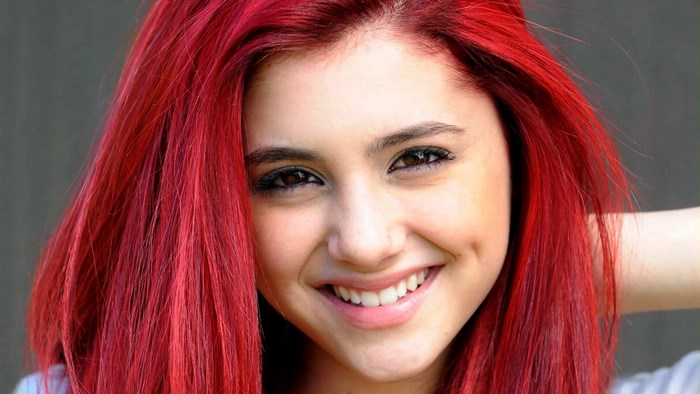 Ariana Grande with red hair