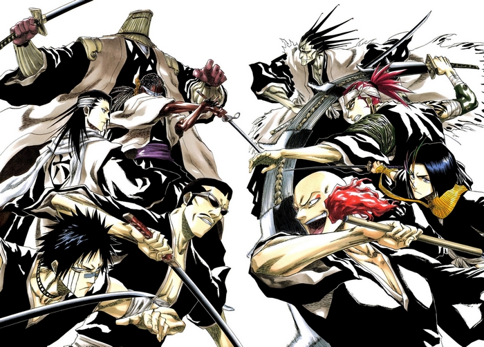 Bleach characters in battle formation