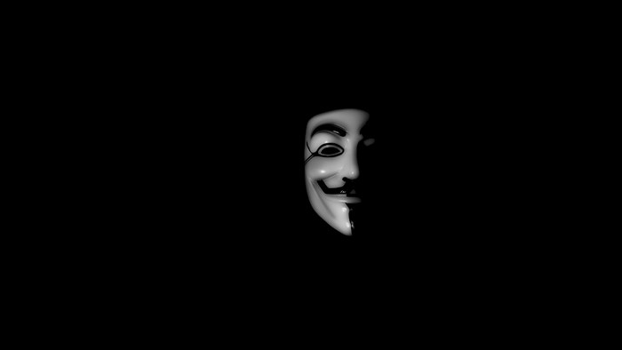 Mysterious Guy Fawkes Mask in Darkness