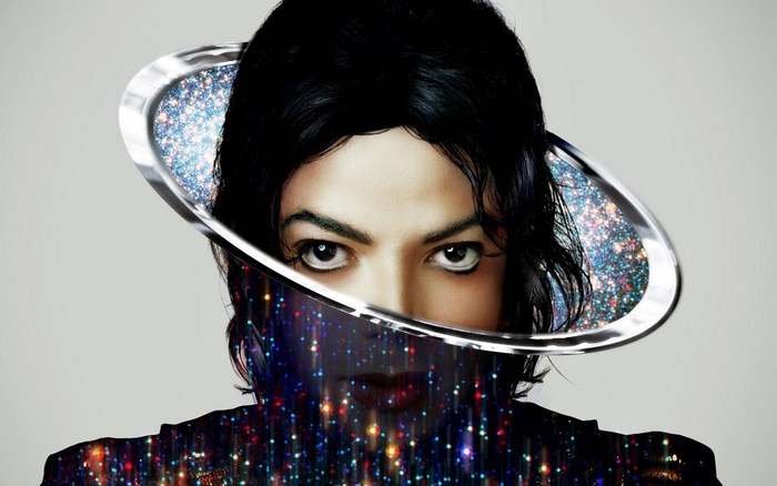 Michael Jackson with galaxy overlay