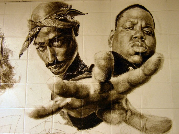 Tupac and Biggie Smalls mural