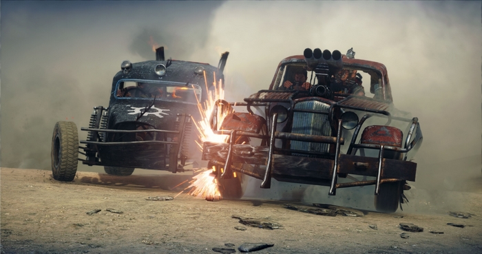 Mad Max vehicles in combat