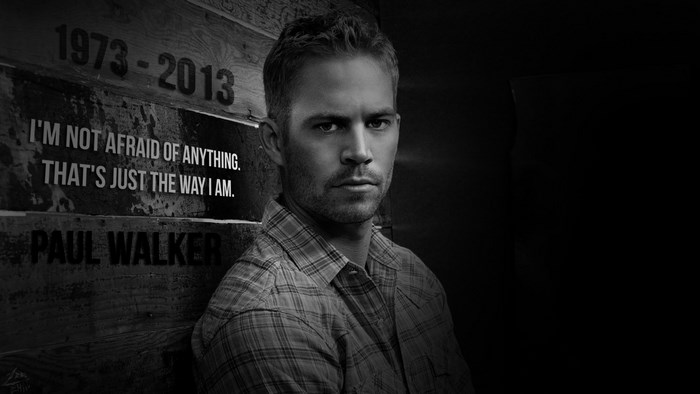 Paul Walker tribute with quote