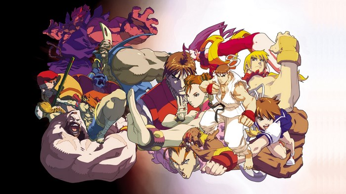 Street Fighter characters collage