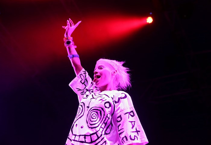 Yolandi Visser performing on stage