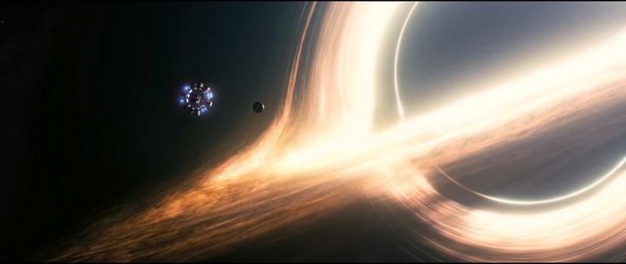 Interstellar spaceship near a black hole